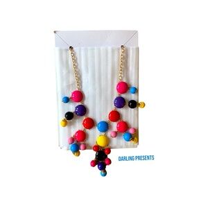 IMAN ACRYLIC BUBBLEGUM BABBLE NECKLACE WOMEN COLOR MULTI